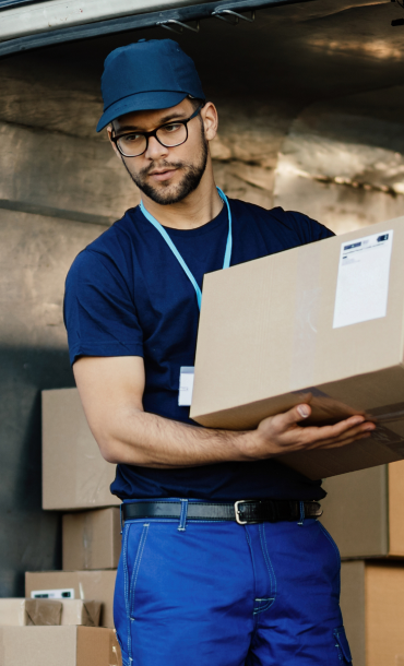 manual worker carrying boxes